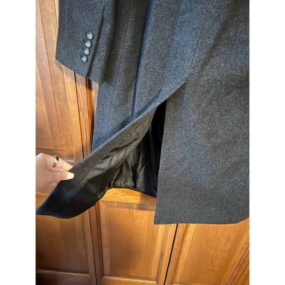NWOT Everlane Women's The Italian ReWool Long Peacoat Heathered Black Size S - Picture 12 of 16